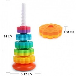 (1 PCS) Spinning Stacking Toys Spin Toys for Toddlers 1-3 Strong ABS Plastic Rainbow Spin Tower Autism Spin Stack Toys Suitab...