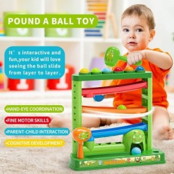 Toddlers Toys for 1 2 3 Years Old Kids Pound A Ball Toys Included 2 Hammer & 12 Balls Montessori Toys for 12-18 Months Baby I...