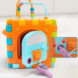 Activity Cube Baby Toys 6 in 1 Multi-Purpose Learning Cube with Music Activity Center Shape Sorter Toy Gift for 18M+ Year Old...