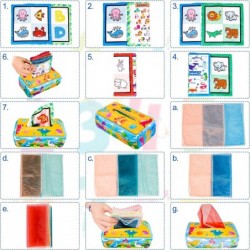 Baby Tissue Box Toy - Sensory Toys Infant 6-12 Months Toddler Montessori Toy for Babies Magic Tissue Box Early Learning Educa...