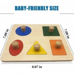 Montessori Multi Shape Wooden Puzzle Toy Baby Toddler First Jumbo Wood Peg Educational Basic (5 Geometry Shape) $25.08 Early ...