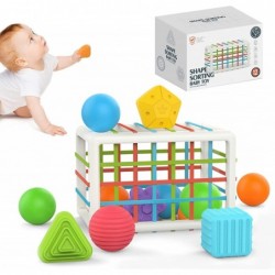 Baby Shape Sorting Toy Montessori Toys for 1 2 3 Year Old Babies Shape Sorter for Early Educational Babies and Toddlers(12PCS...