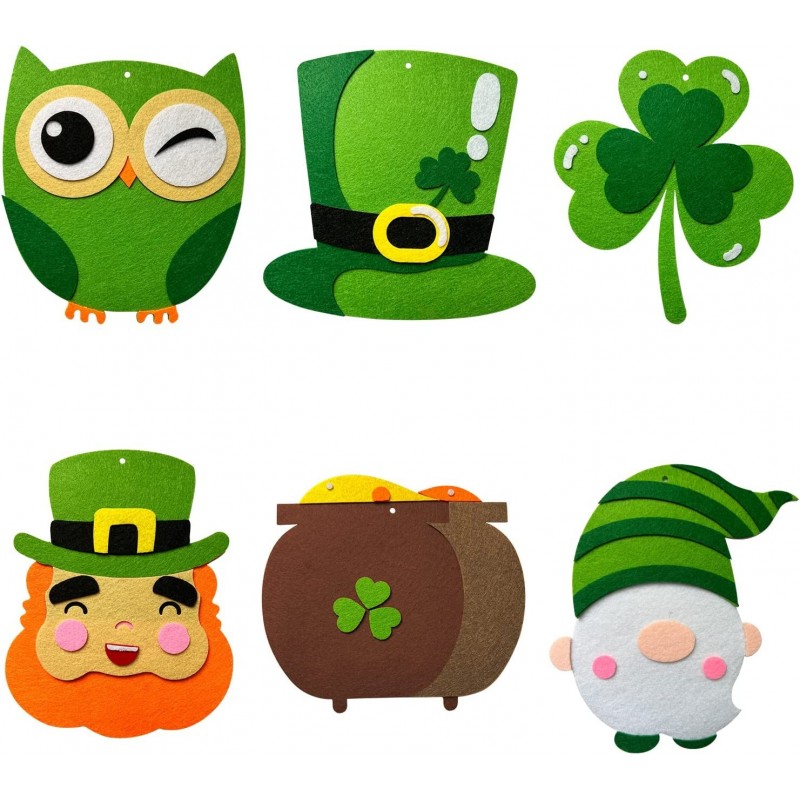 12PCS St. Patrick’s Day DIY Crafts Kits for Kids – Shamrock Irish Leprechaun Gifts Party Favors Supplies Ornaments $25.37 Cra...