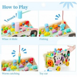 Montessori Educational Toys for Toddlers 8 in 1 Hammering Pounding Toys for 1 2 3 Year Old Wooden Xylophone Baby Sensory Deve...