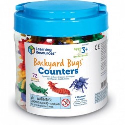 Backyard Bugs Counters - 72 Pieces Ages 3+ Counting and Sorting Toys for Toddlers Preschool Learning Toys $33.23 Early Develo...