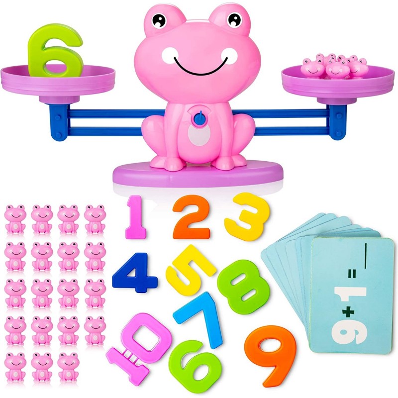 Counting Balance Toy for Toddlers Frog Educational Toy Number Counting Scale for Teachers and Students STEM Learning Tool Mat...