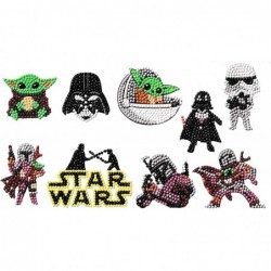 USChoice 9PCS Diamond Painting Kits for Kids Cute Mandalorian Star War Full Drill Diamonds Paintings by Number Yoda Grogu Mos...