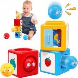 Toddler Stacking Sorting Toys 9-12 Months Montessori Toys for Toddlers 1 2 3 Year Old Baby Kids Educational Building Blocks B...