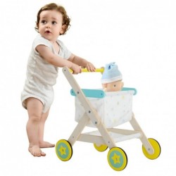 Baby Push Walker Kids Shopping Cart Toy Baby Walker with Wheels for Boy & Girl 12 Months and Up Sit to Stand 2-in-1 Learning ...