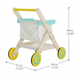 Baby Push Walker Kids Shopping Cart Toy Baby Walker with Wheels for Boy & Girl 12 Months and Up Sit to Stand 2-in-1 Learning ...