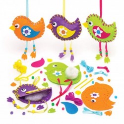 Bird Decoration Sewing Kits - Pack of 3 Spring Crafts for Kids to Make and Decorate (AW305) Assorted $20.72 Craft Kits