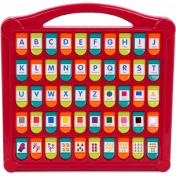 – French Alphabet Toy for Learning – 50 Pop-Up Flaps – Letters Words Numbers Colors Shapes – Educational Toy for Toddlers Kid...