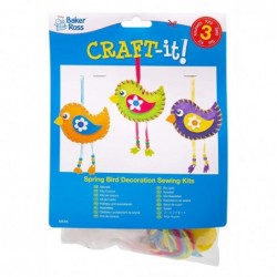 Bird Decoration Sewing Kits - Pack of 3 Spring Crafts for Kids to Make and Decorate (AW305) Assorted $20.72 Craft Kits