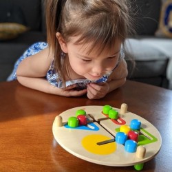 Motor Skills Board On the Farm - Double Sided Wooden Color and Shape Recognition Fun Ages 1 + $44.26 Early Development & Acti...