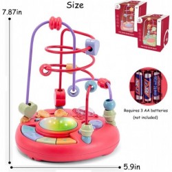 Bead Maze Toys for Toddlers Educational Around Circle Bead Skill Improvement Toy with Sounds and Drum Colorful Roller Coaster...