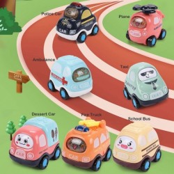 Baby Toy Cars for 1 Year Old Boy Girl 7Pcs Friction Powered Push and Go Vehicles Cars with Play Mat/Storage Bag Early Educati...