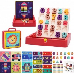 Preschool Learning Activities- Matching Mosaic Pegboard Number Puzzles Math Counting Game Kindergarten Classroom Must Have Bu...