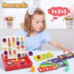 Preschool Learning Activities- Matching Mosaic Pegboard Number Puzzles Math Counting Game Kindergarten Classroom Must Have Bu...