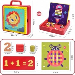 Preschool Learning Activities- Matching Mosaic Pegboard Number Puzzles Math Counting Game Kindergarten Classroom Must Have Bu...