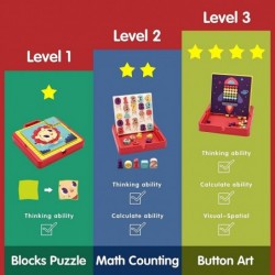 Preschool Learning Activities- Matching Mosaic Pegboard Number Puzzles Math Counting Game Kindergarten Classroom Must Have Bu...