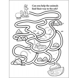 Noah's Ark Kids Religious Coloring Books (25 Bulk Pack with Crayons) - Bible Story Church Handout - Sunday School Supplies - ...