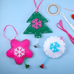 6 Pieces Christmas Ornament DIY Kit Sewing Kit DIY Felt Craft Kit Educational Sewing Crafts for Fun Home Activities $19.40 Cr...