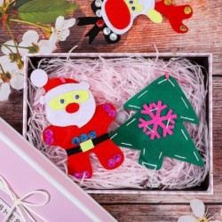 6 Pieces Christmas Ornament DIY Kit Sewing Kit DIY Felt Craft Kit Educational Sewing Crafts for Fun Home Activities $19.40 Cr...