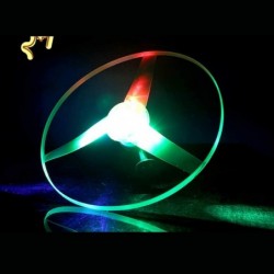 LED Light up Spinning Flying Disc Saucer Pull String Kids Toy Party Supplies Perfect Child Intellectual Toy Gift Set Random C...