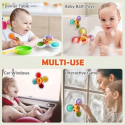 Suction Cup Spinner Toys for Baby Pop it Fidget Toys for 1-3 Toddlers Gifts Spinning Top Sensory Toy Bath Toys Birthday Gifts...