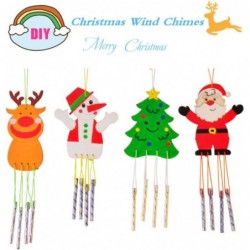 Make Your Own Christmas Ornaments Wind Chime Kit - Arts & Crafts Construct & Paint 4 Wind Powered Musical Chime DIY Gifts for...