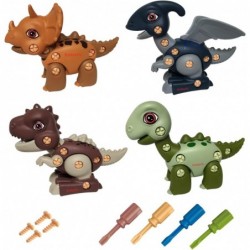 T-Rex Triceratops Pterodactyl or Alamosaurus 4-Piece DIY Dinosaur Take Apart Toys Building Set STEM Learning Toy for Boys and...