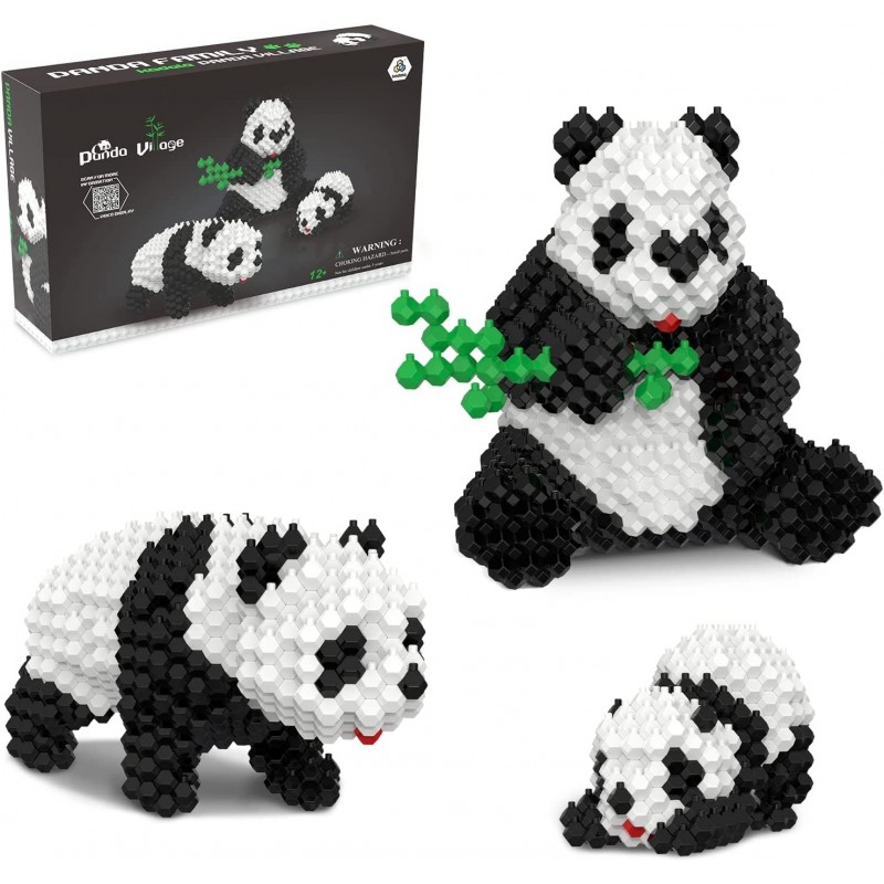 Animals Toy Building Sets Panda Village Extremely Creative and Challenging STEM Building Toys Educational Toys for Boys and G...