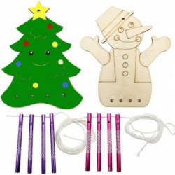 Make Your Own Christmas Ornaments Wind Chime Kit - Arts & Crafts Construct & Paint 4 Wind Powered Musical Chime DIY Gifts for...