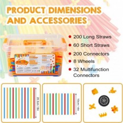 500Pcs Straw Constructor STEM Building Toys Educational Interlocking Toys Engineering Building Blocks 3D Puzzle Creative Conn...