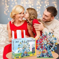 2022 New Rotating Ferris Wheel Building Blocks Set Toy with Lighting Kit（879pcs） Carnival Amusement Park Construction Kits fo...