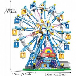 2022 New Rotating Ferris Wheel Building Blocks Set Toy with Lighting Kit（879pcs） Carnival Amusement Park Construction Kits fo...