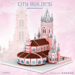 Micro Mini Blocks Model Building Set Pink Castle Church 7 017 PCS Architecture Bricks Kits Toy Gift for Kids and Adults $134....