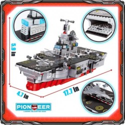 1161 Pieces Aircraft Carrier Building Kit Military Warship Battleship Building Blocks Sets with Patrol Boat Fighter Plane Cre...