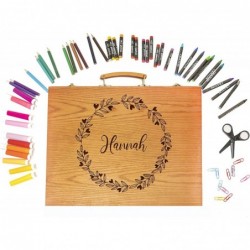 Painting Drawing & Art Supplies with Personalized Wooden Art Case for Kids 6-8 and 9-12 - Art Set Paint Set and Drawing Penci...