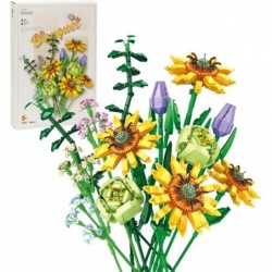 Flower Bouquet Building Kit Bouquet Building Toy Sets Creative Idea Flower Bouquet Stacking Blocks Gifts Botanical Collection...