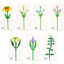 Flower Bouquet Building Kit Bouquet Building Toy Sets Creative Idea Flower Bouquet Stacking Blocks Gifts Botanical Collection...