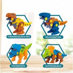 4 Pack Plus Size Take Apart Dinosaur Toys for Boys and Girls Educational Assembling Building Block Toy Set Variety DIY Assemb...