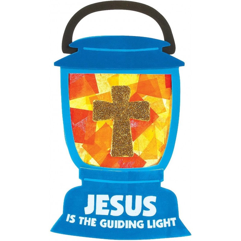 Jesus Lights The Way Tissue Acetate Sign - Crafts for Kids and Fun Home Activities $33.54 Craft Kits