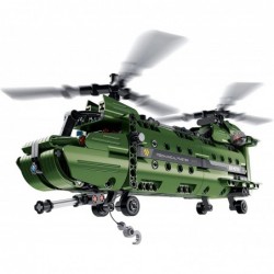 2in1 STEM Toy Building Toy - Military Helicopter or Military Transport Aircraft 2 in 1 Military Air Force Kit (393pcs ) Best ...