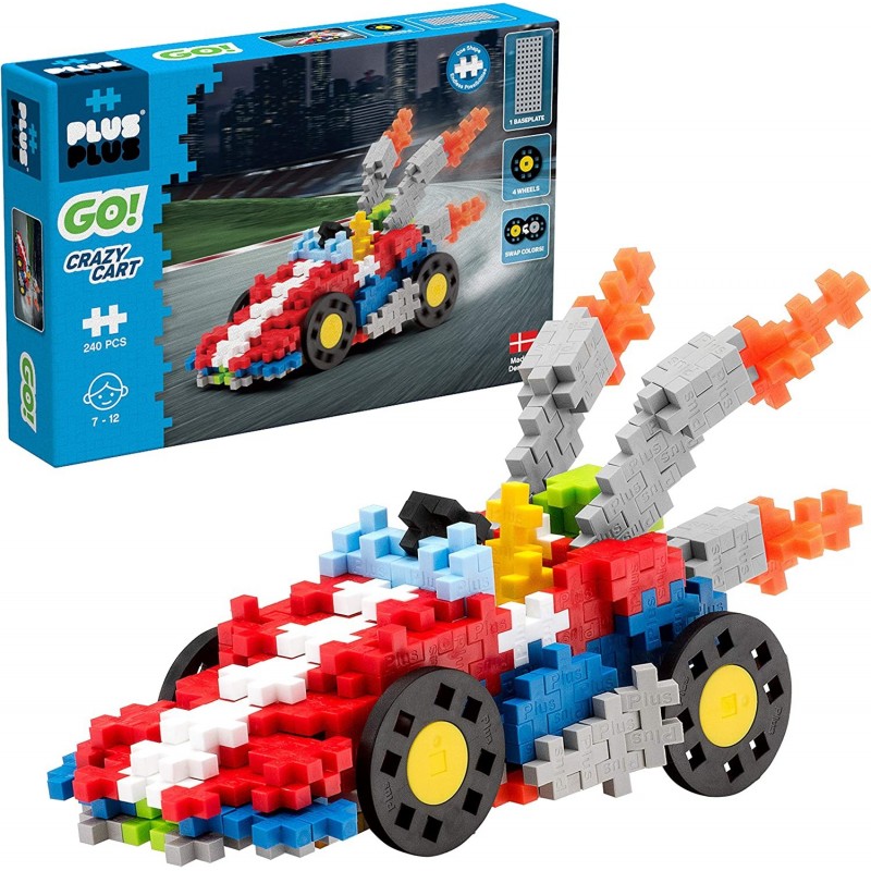 GO! Racing Cart Car - 240 Pieces - Model Vehicle Building Stem / Steam Toy Interlocking Mini Puzzle Blocks for Kids $29.36 To...