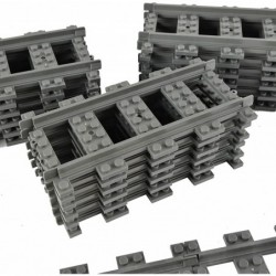 City Train Track Set Straight Tracks Road Building Toy Compatible with Major Brands (18pcs Straight ) $30.98 Toy Building Sets