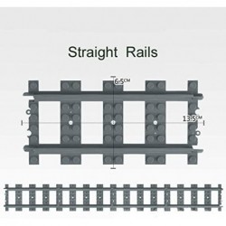 City Train Track Set Straight Tracks Road Building Toy Compatible with Major Brands (18pcs Straight ) $30.98 Toy Building Sets