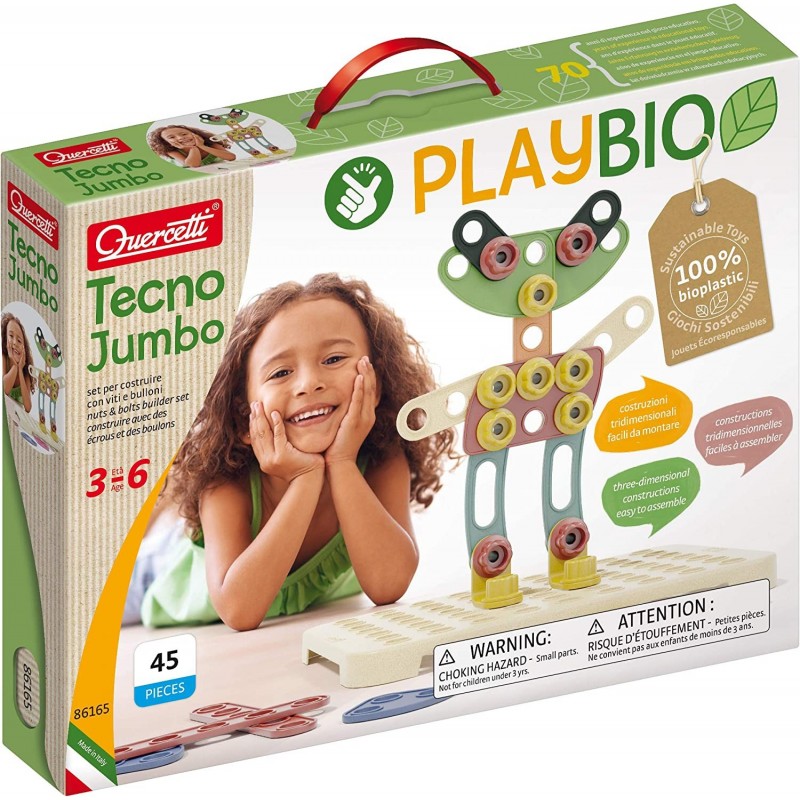 Tecno Jumbo PlayBio - Classic Construction and Building Toy Made with Eco-Friendly Bioplastic for Kids Ages 3 Years + $28.09 ...