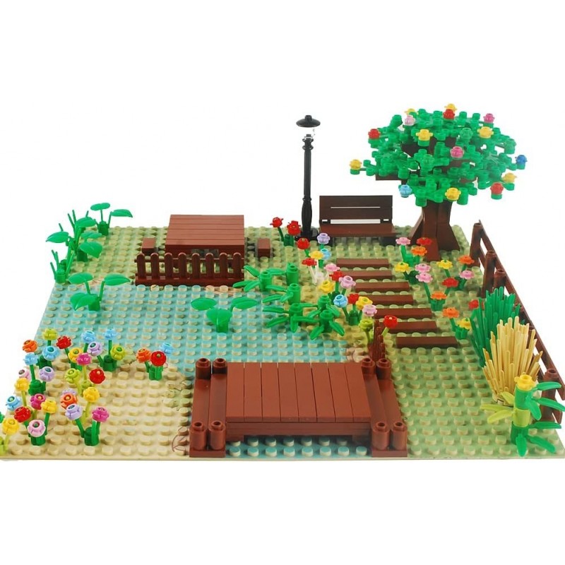 Garden Farm Building Blocks Park Sencery Accessories Plant Set Building Bricks Kit DIY Building Set Compatible All Major Bran...