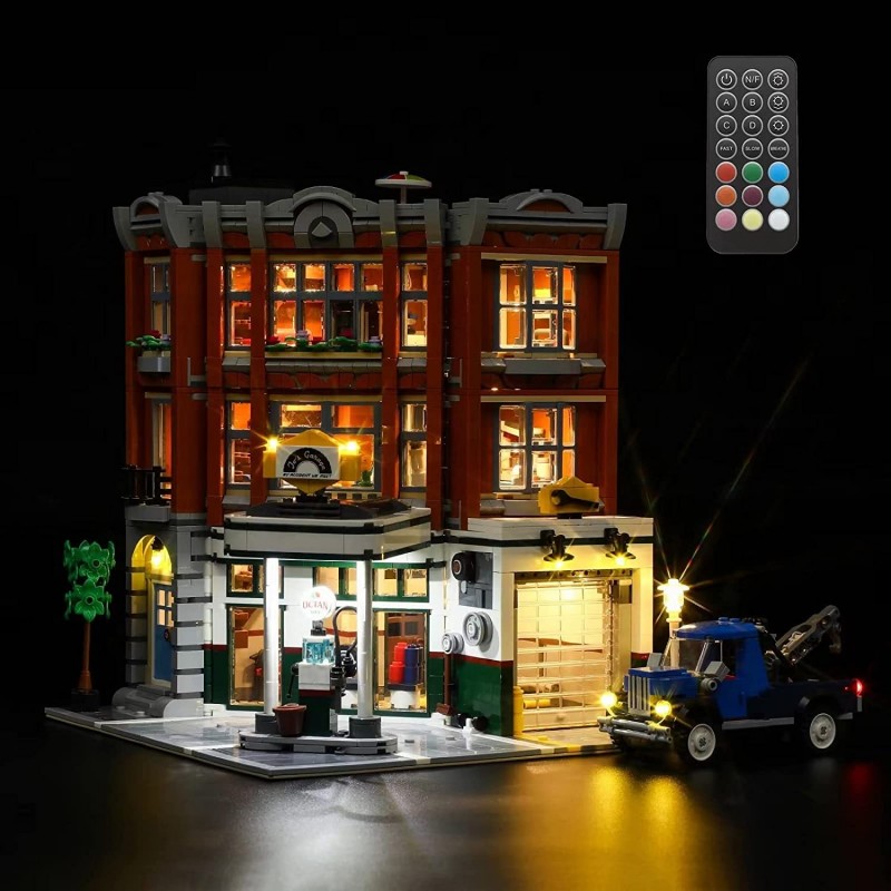 LED Light Kit (Remote Control) Compatible with Lego Corner Garage - Lighting Set for Creator 10264 (Lego Set Not Included) $4...